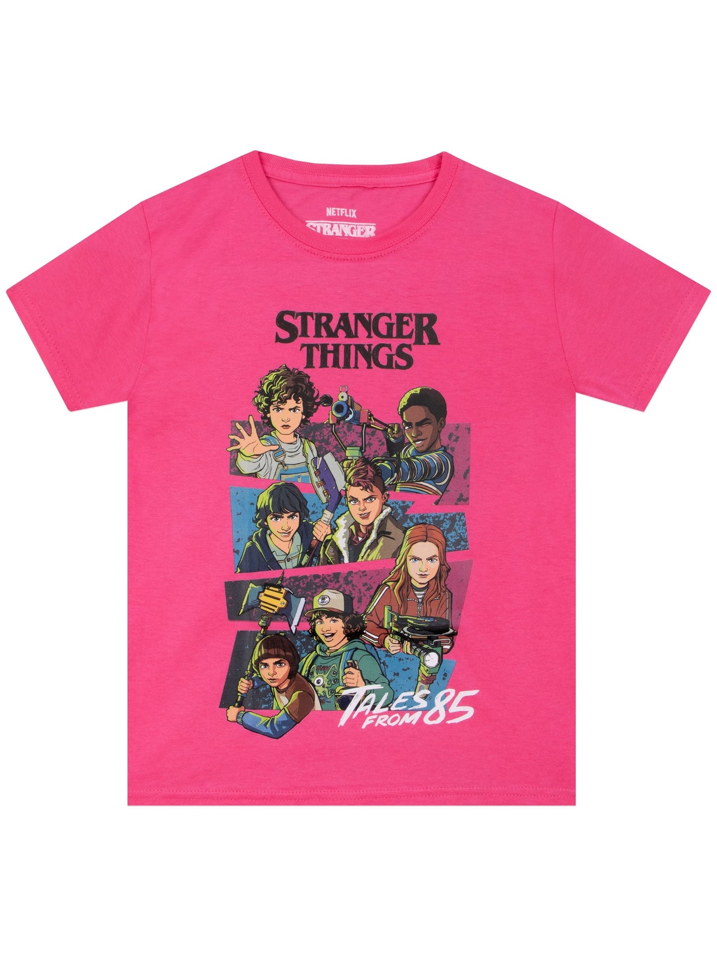 Dsiney Kidz - Character Pink Stranger Things Tales From 85 T-Shirt image 1