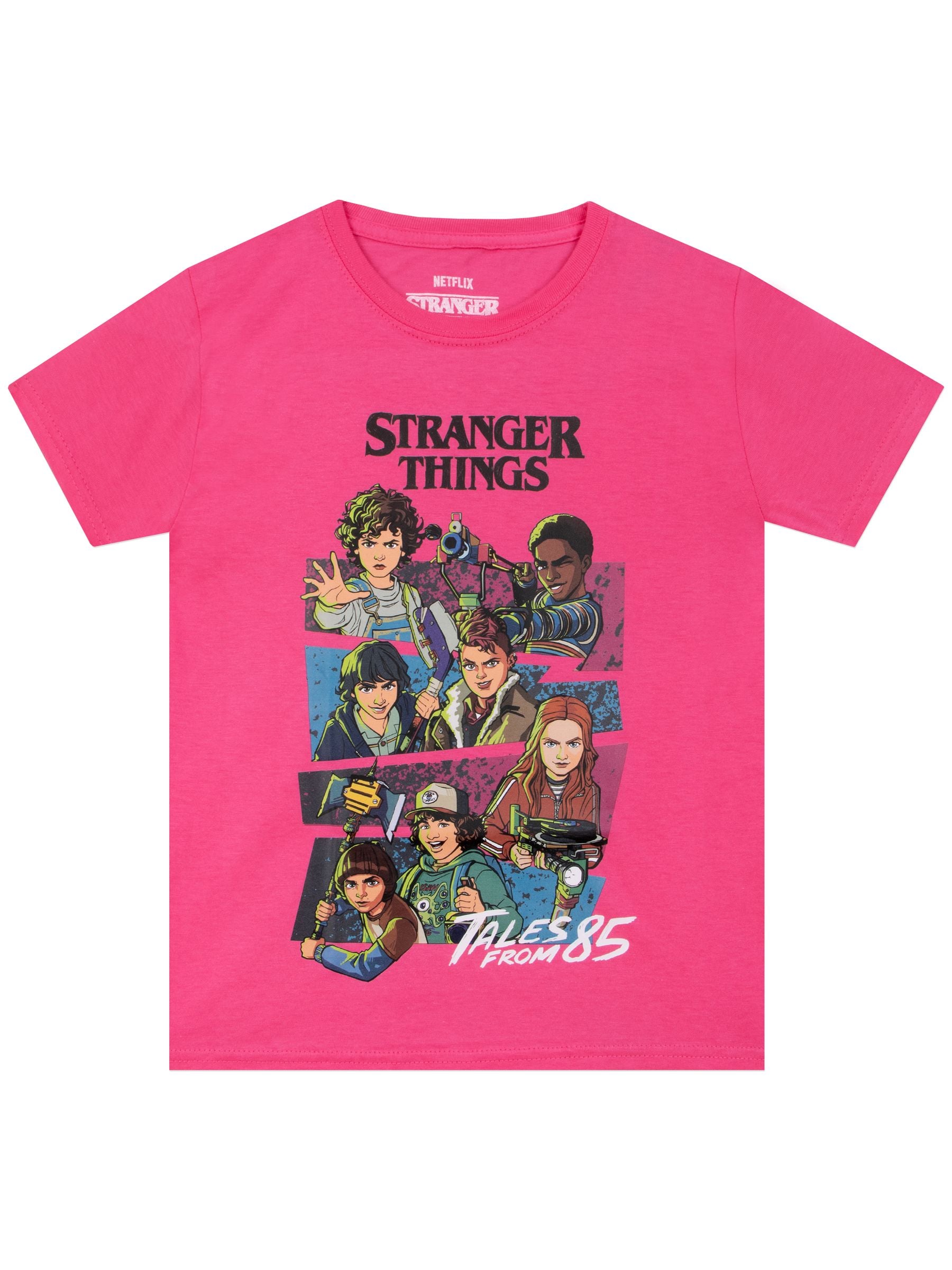 Dsiney Kidz - Character Pink Stranger Things Tales From 85 T-Shirt image 1