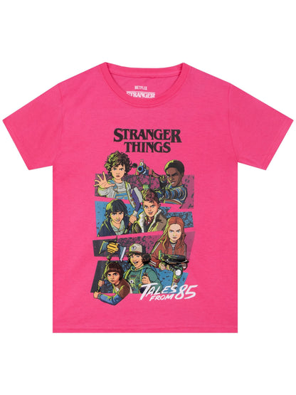 Dsiney Kidz - Character Pink Stranger Things Tales From 85 T-Shirt image 1