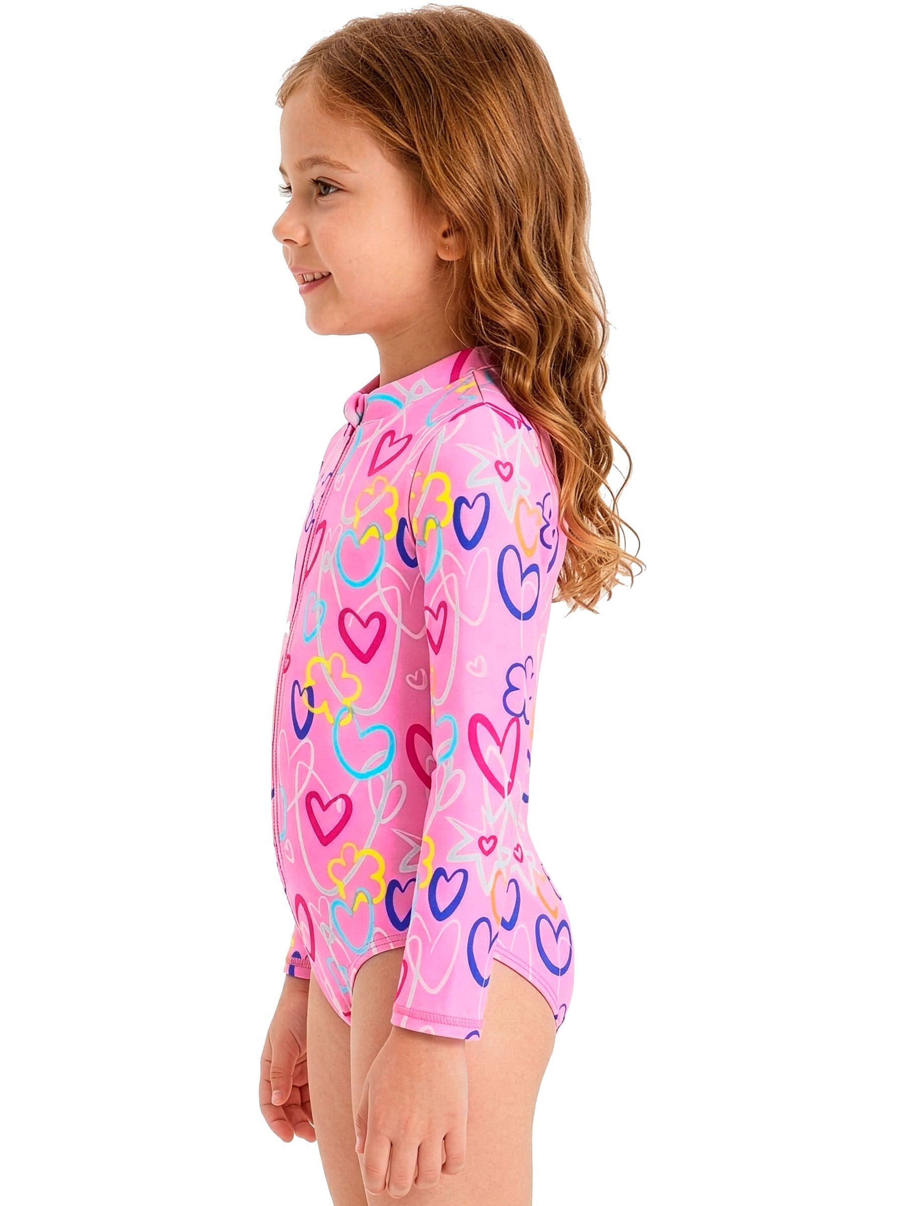Dsiney Kidz - Harry Bear Pink Long Sleeve Hearts, Stars and Flowers Swimsuit image 3