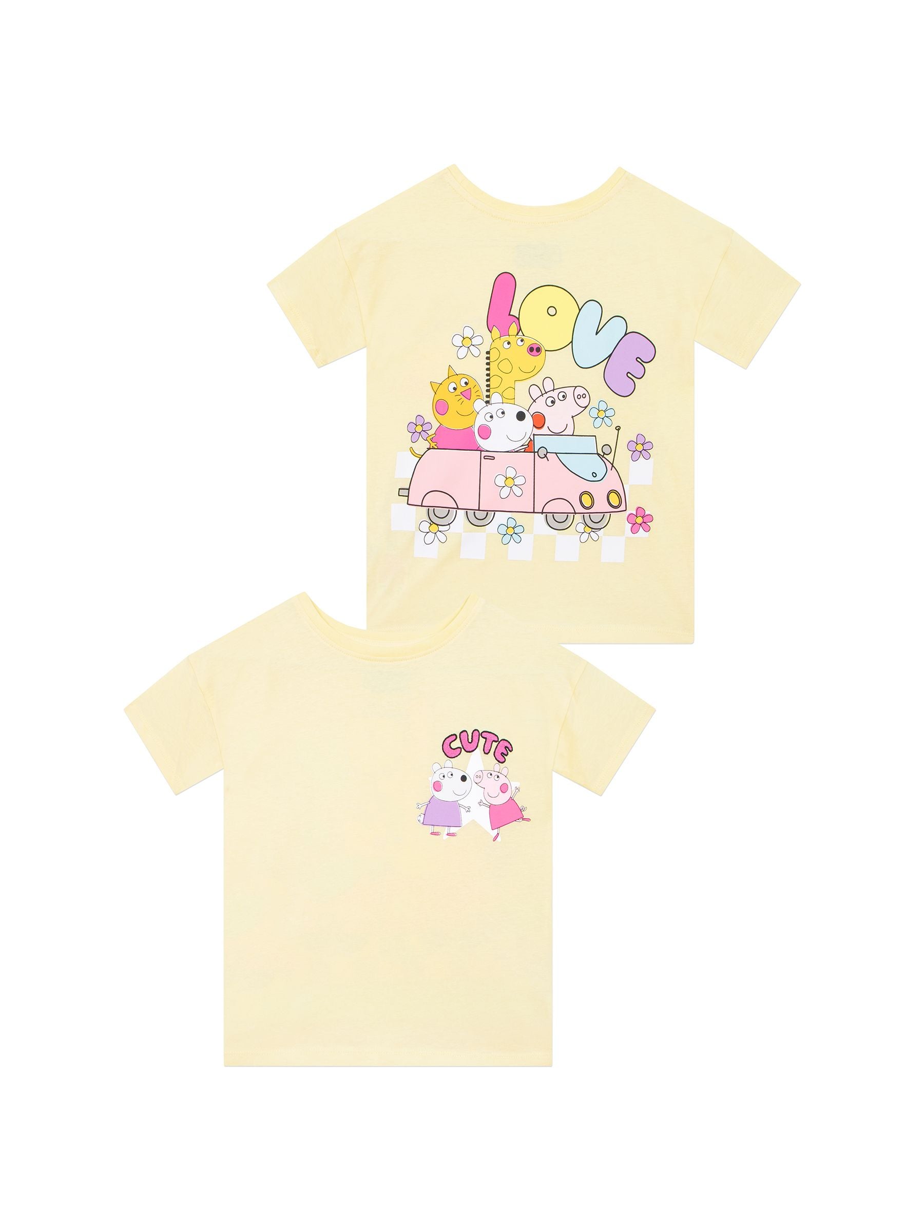 Character Yellow Peppa Pig Cute T-Shirt image 1