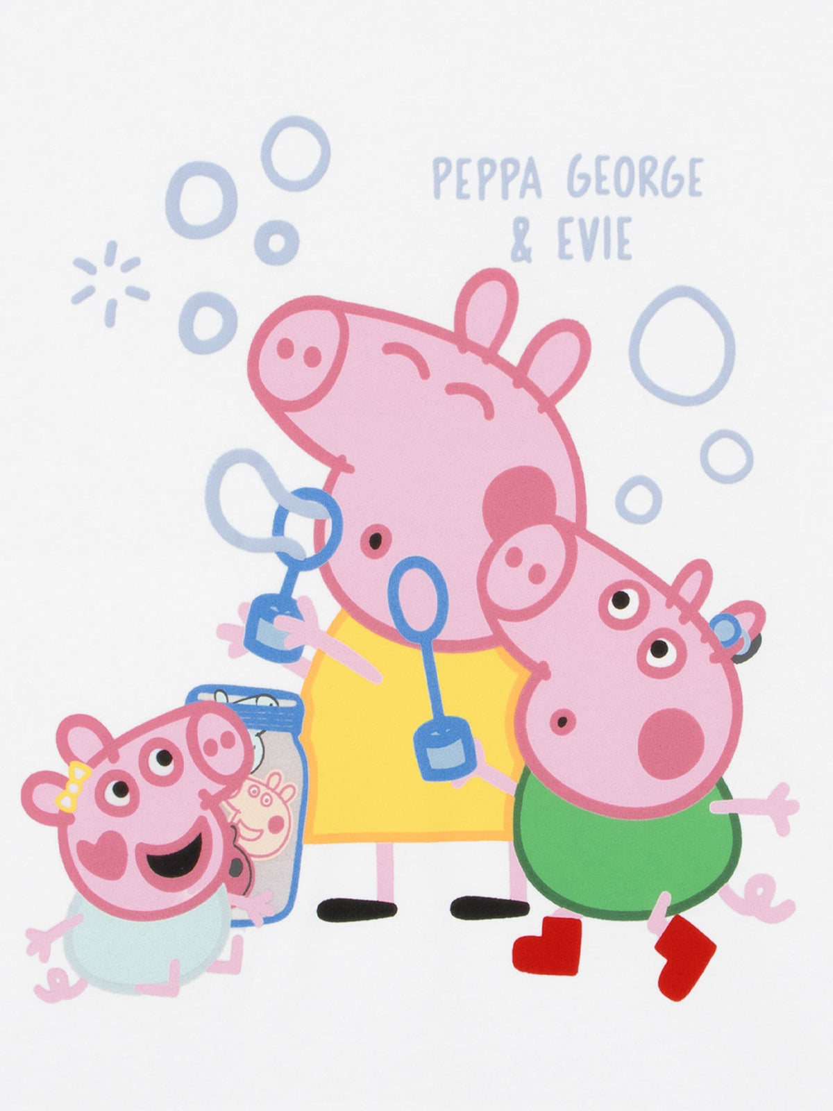 Character Pink Peppa Pig Short Sleeve Pyjamas Peppa, George And Evie - image 3