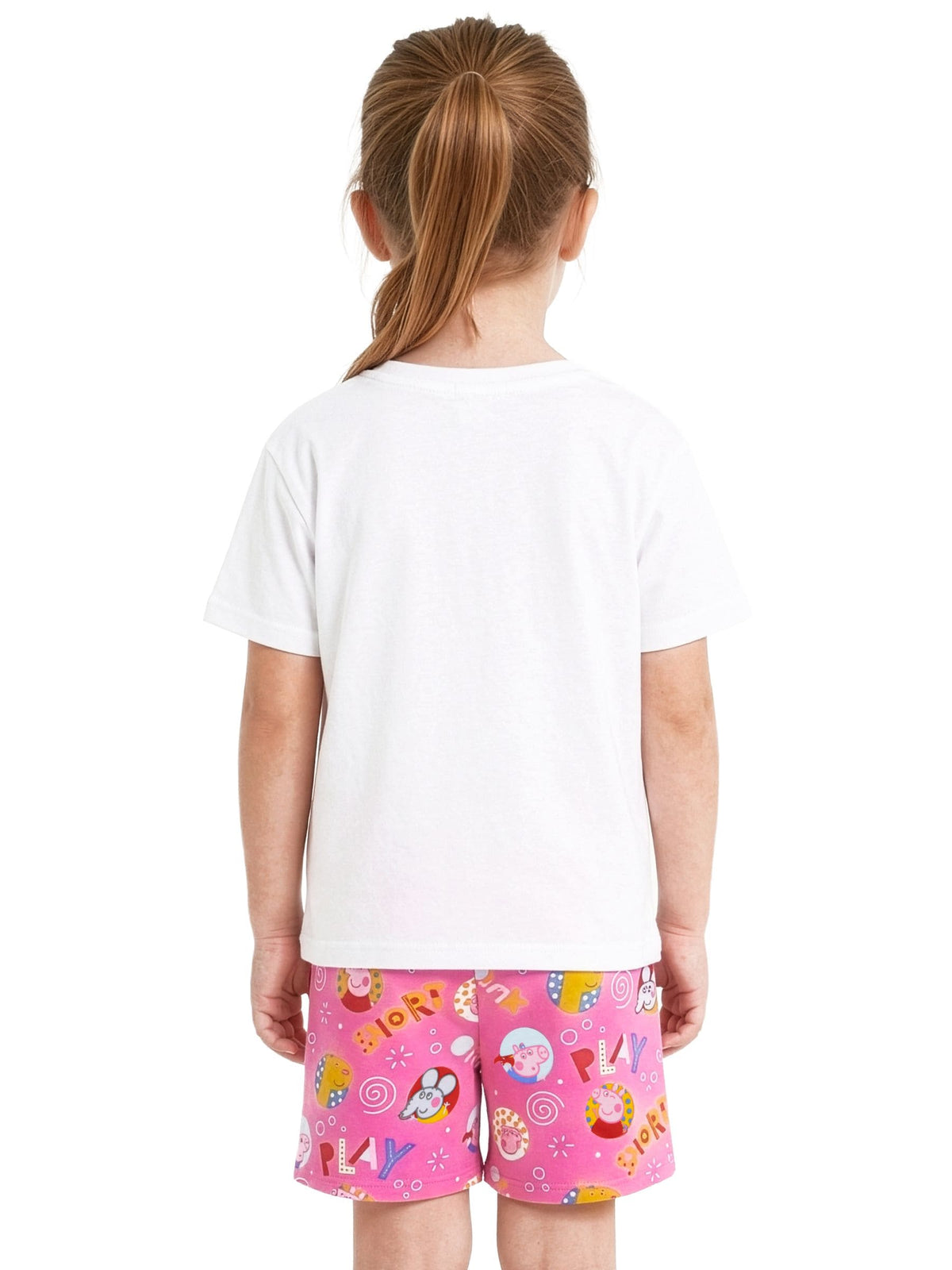 Character Pink Peppa Pig Short Sleeve Pyjamas Peppa, George And Evie - image 9