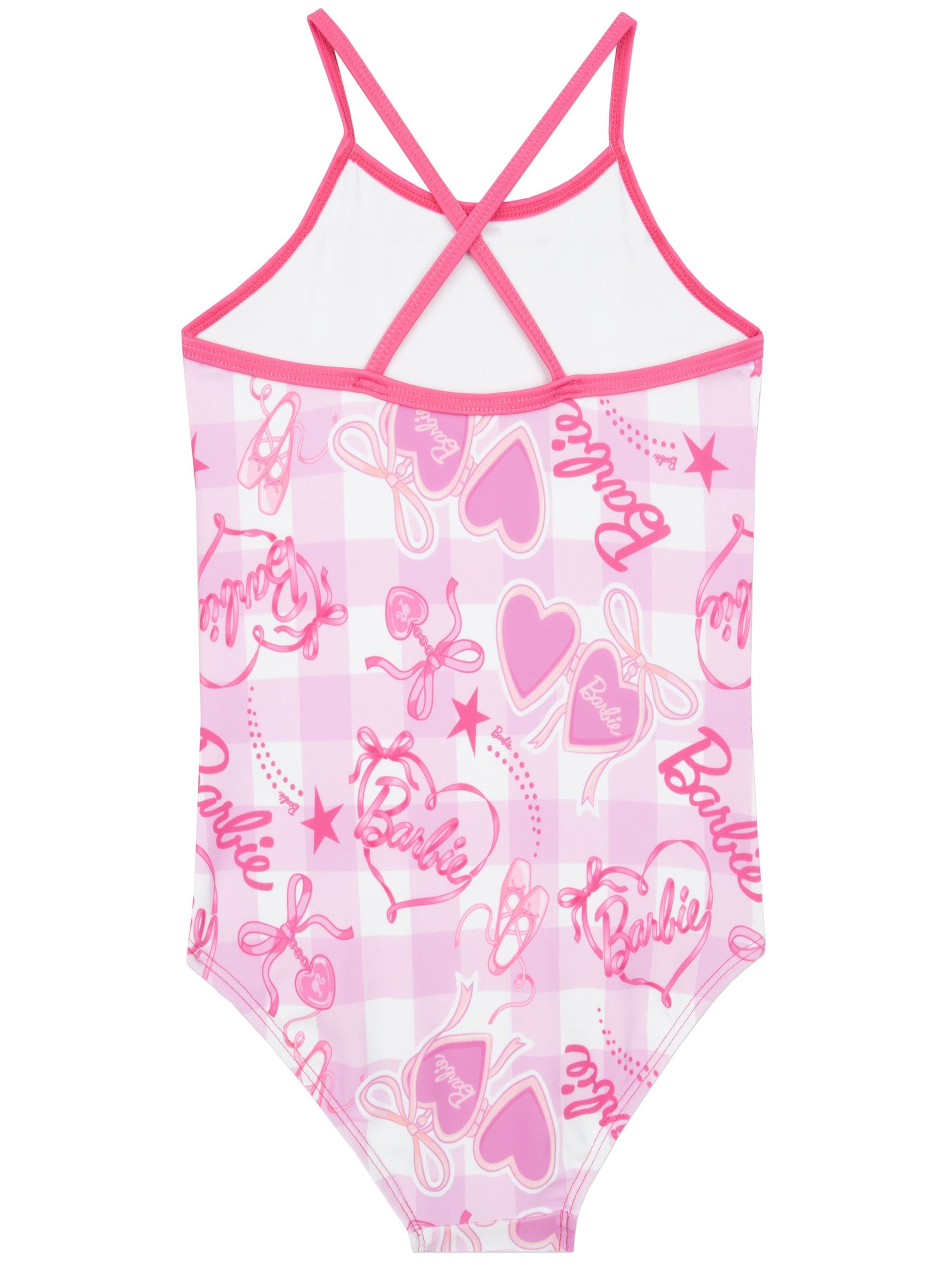 Character Pink Barbie Glittery Swimsuit image 2