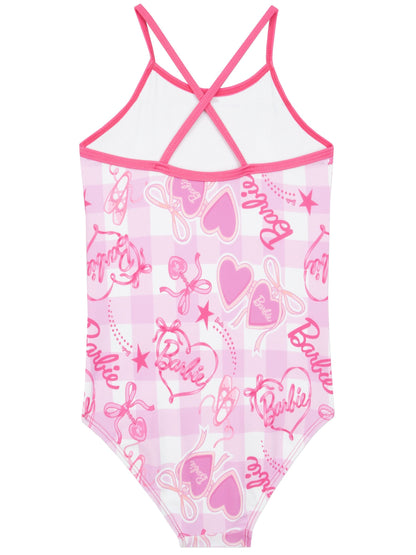 Character Pink Barbie Glittery Swimsuit image 2