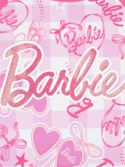 Character Pink Barbie Glittery Swimsuit image 3