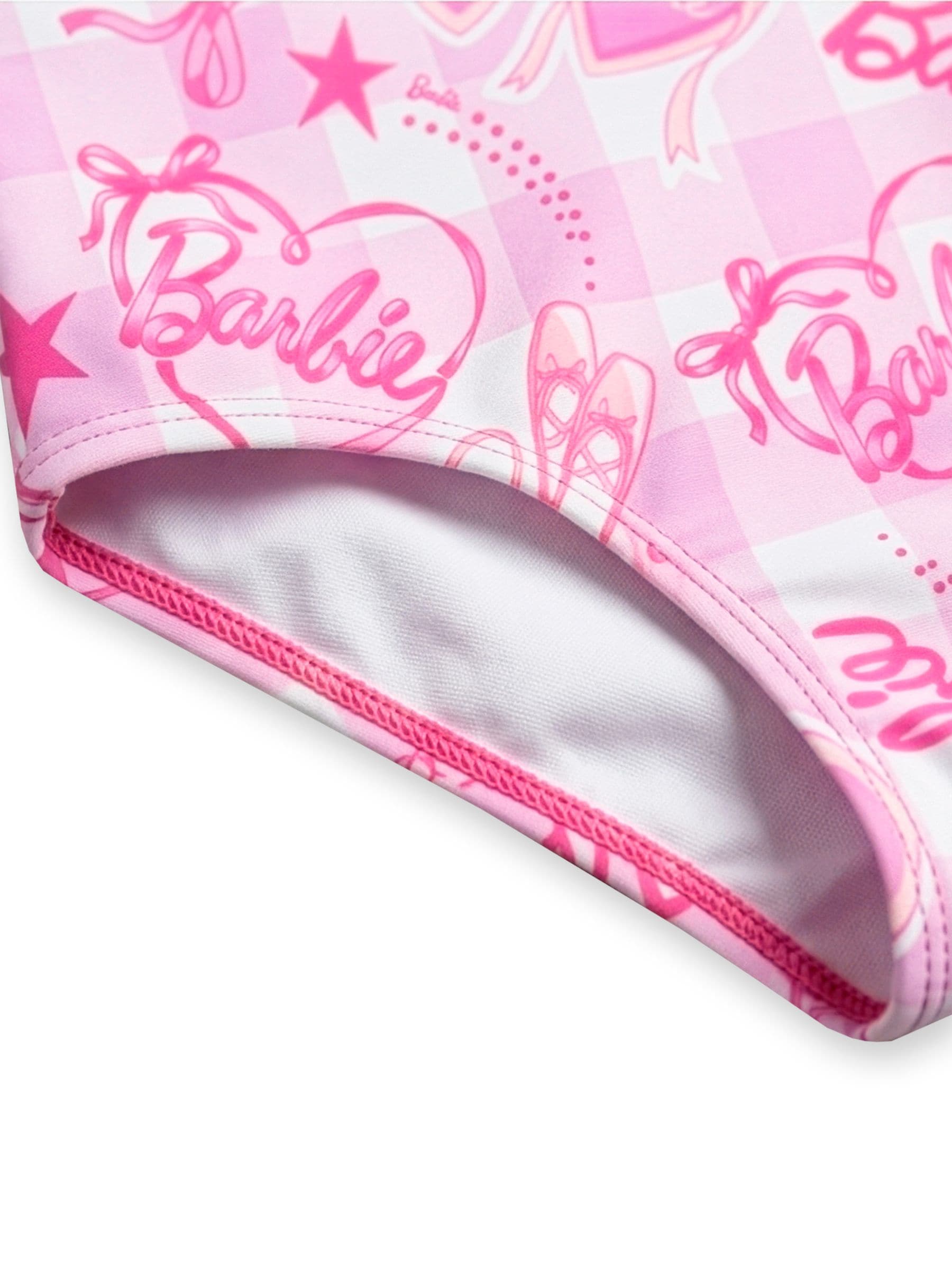 Character Pink Barbie Glittery Swimsuit image 5
