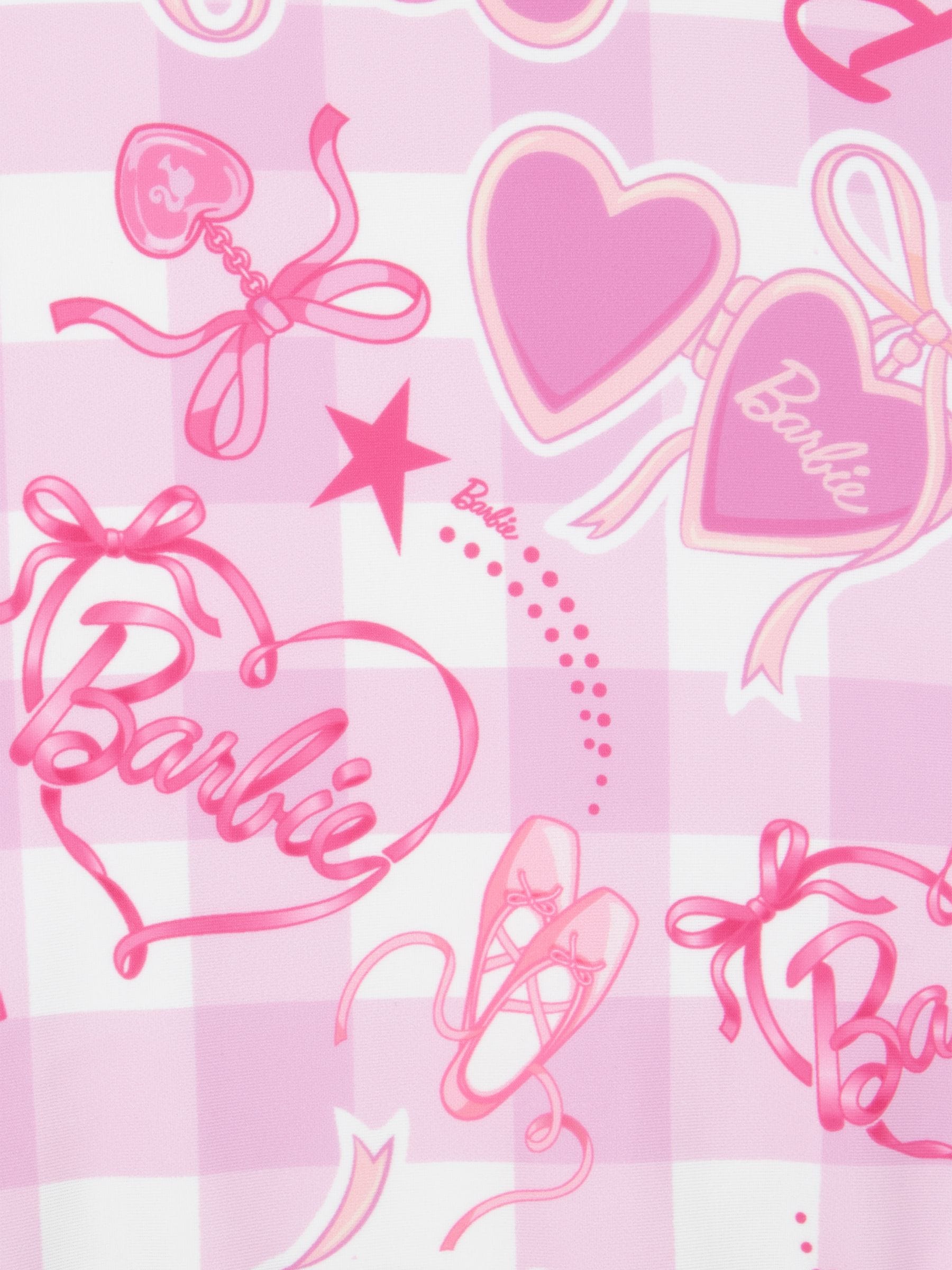 Character Pink Barbie Glittery Swimsuit image 6