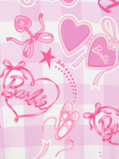Character Pink Barbie Glittery Swimsuit image 6