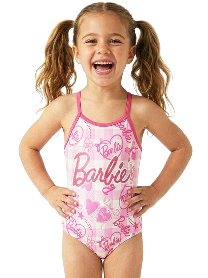 Character Pink Barbie Glittery Swimsuit image 7