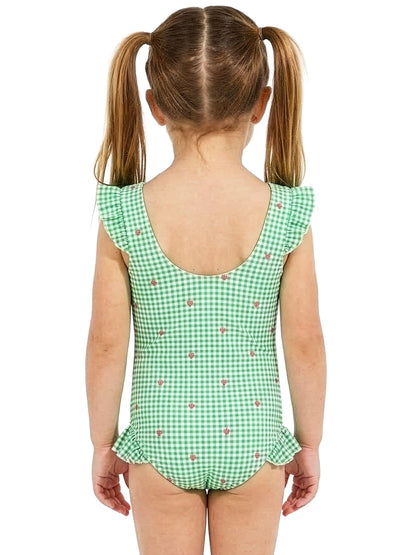 Harry Bear Green Gingham Hearts One Piece Swimsuit image 2