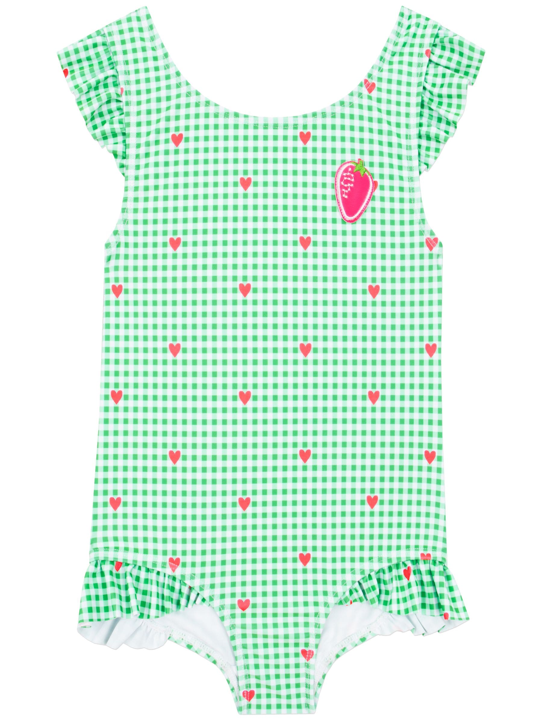 Harry Bear Green Gingham Hearts One Piece Swimsuit image 4