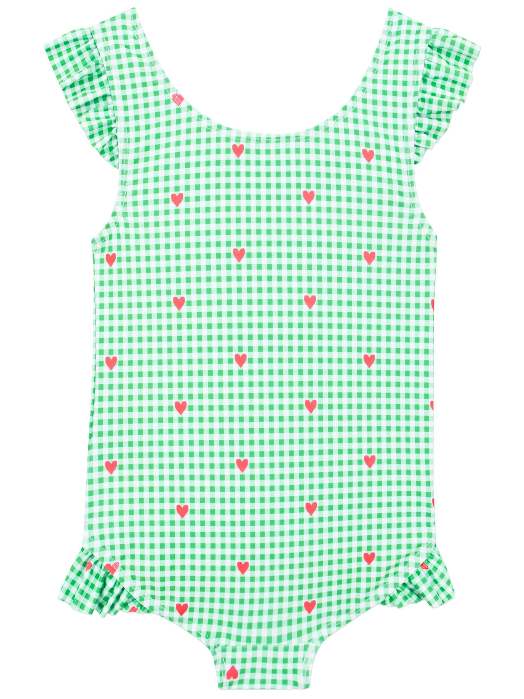 Harry Bear Green Gingham Hearts One Piece Swimsuit image 5