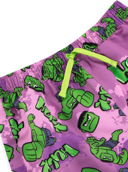Character Purple Marvel Hulk Swim Shorts image 3