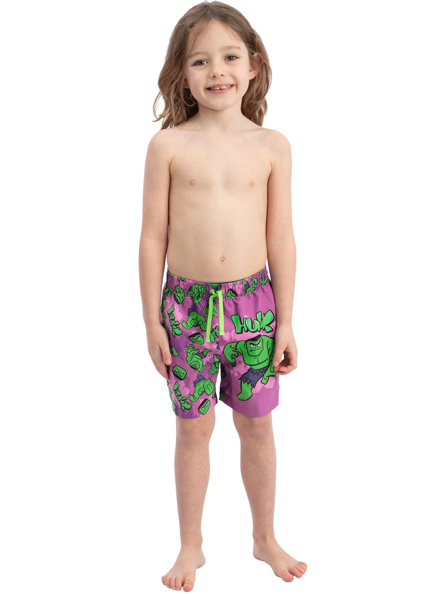 Character Purple Marvel Hulk Swim Shorts image 5