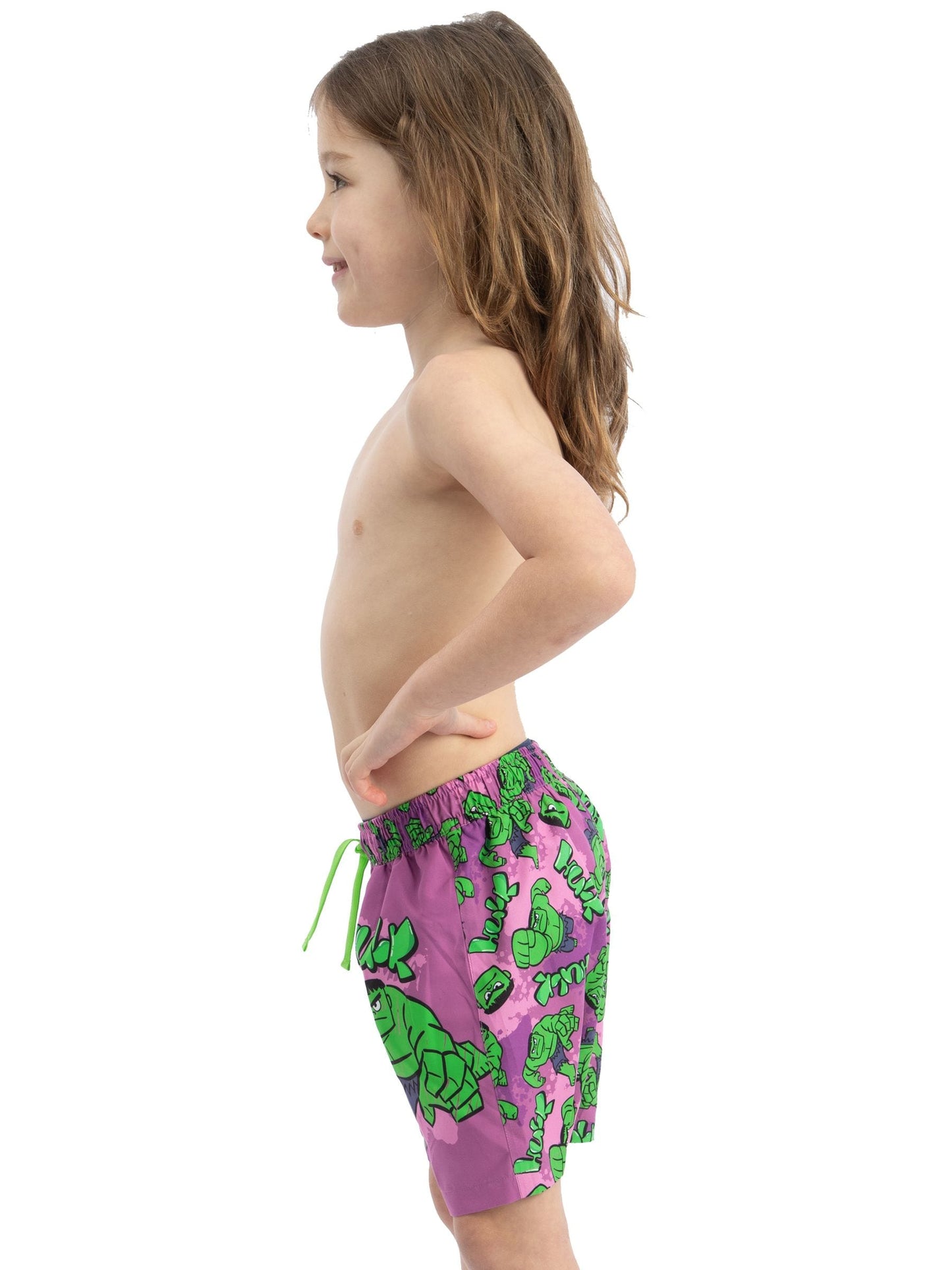 Character Purple Marvel Hulk Swim Shorts image 6