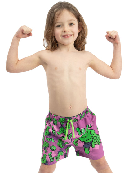 Character Purple Marvel Hulk Swim Shorts image 7