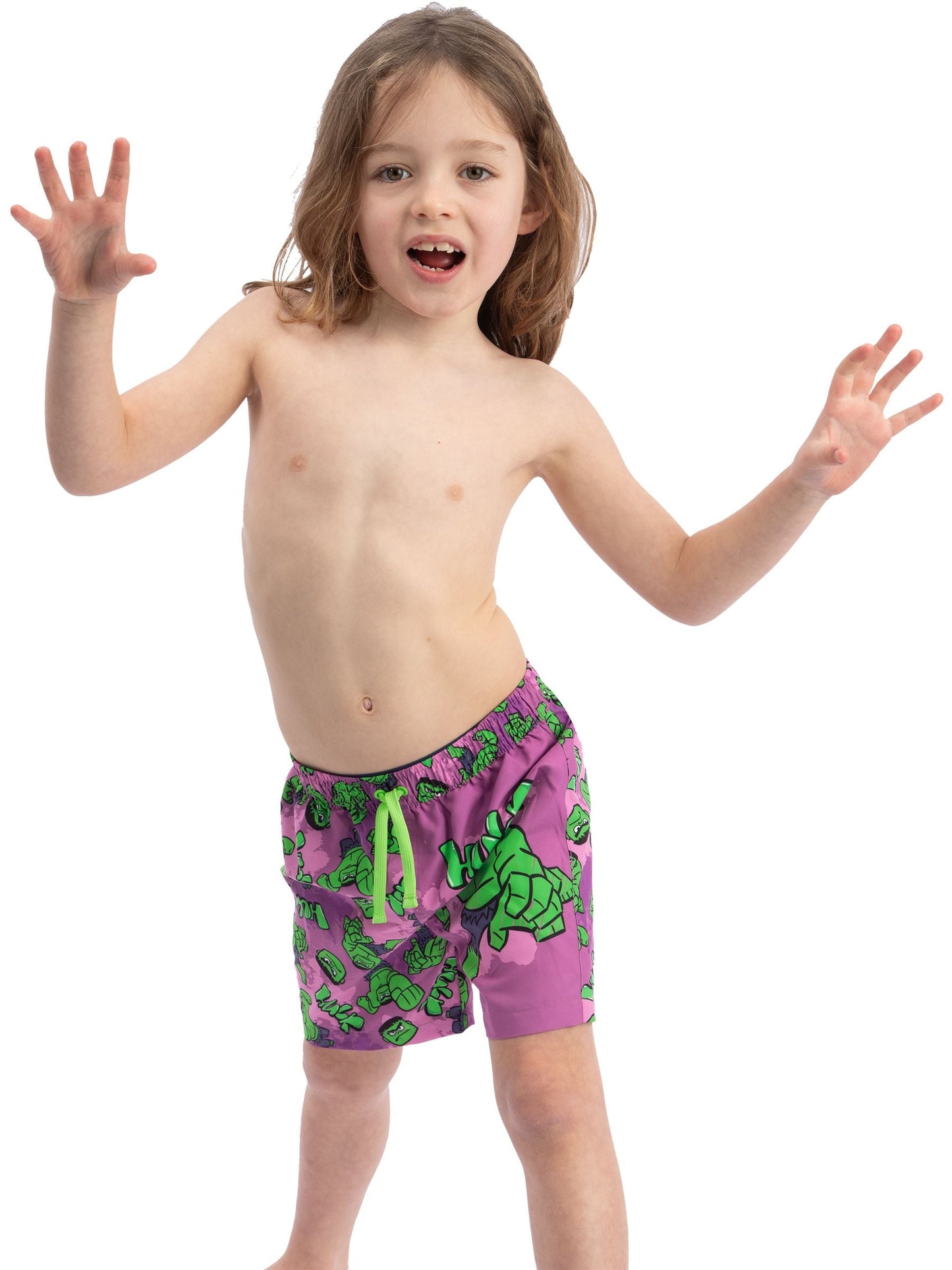 Character Purple Marvel Hulk Swim Shorts image 8