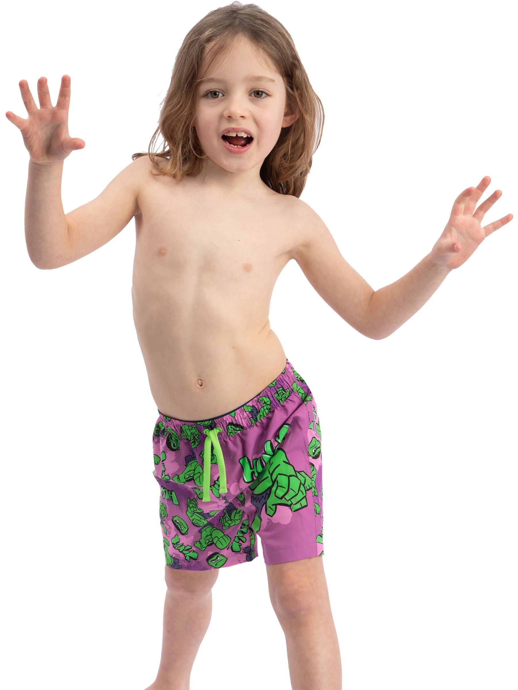 Character Purple Marvel Hulk Swim Shorts image 8