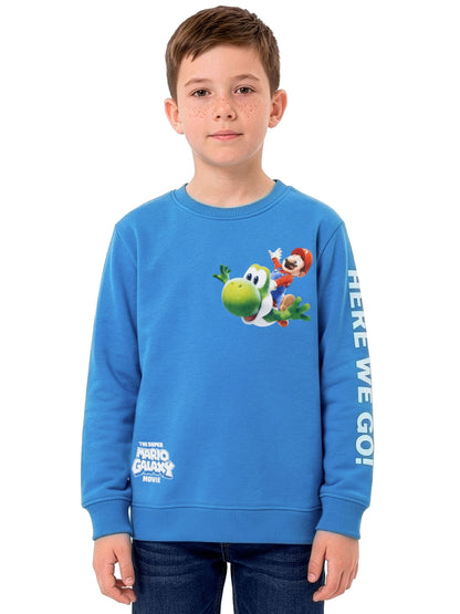 Dsiney Kidz - Character Blue Super Mario Galaxy Sweatshirt Mario And Yoshi image 7