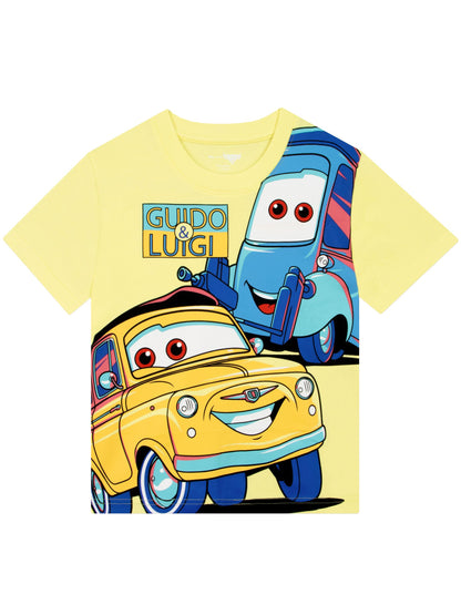 Character Red Disney Cars T-Shirts 3 Pack Lighning McQueen And Mater image 3