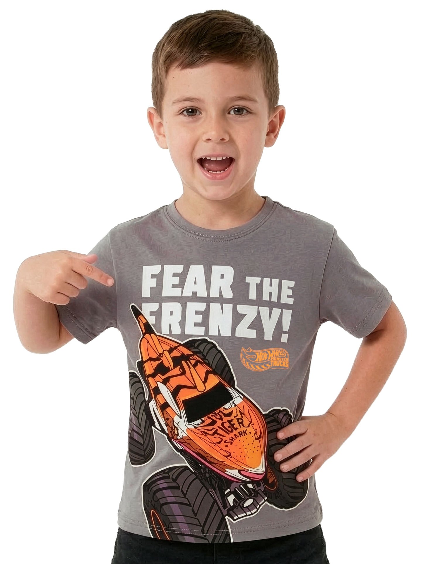 Character Grey Hot Wheels Fear The Frenzy T-Shirt image 7
