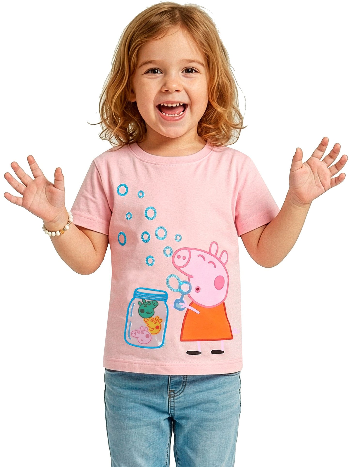 Character Pink Peppa Pig T-Shirt Share A Smile image 3