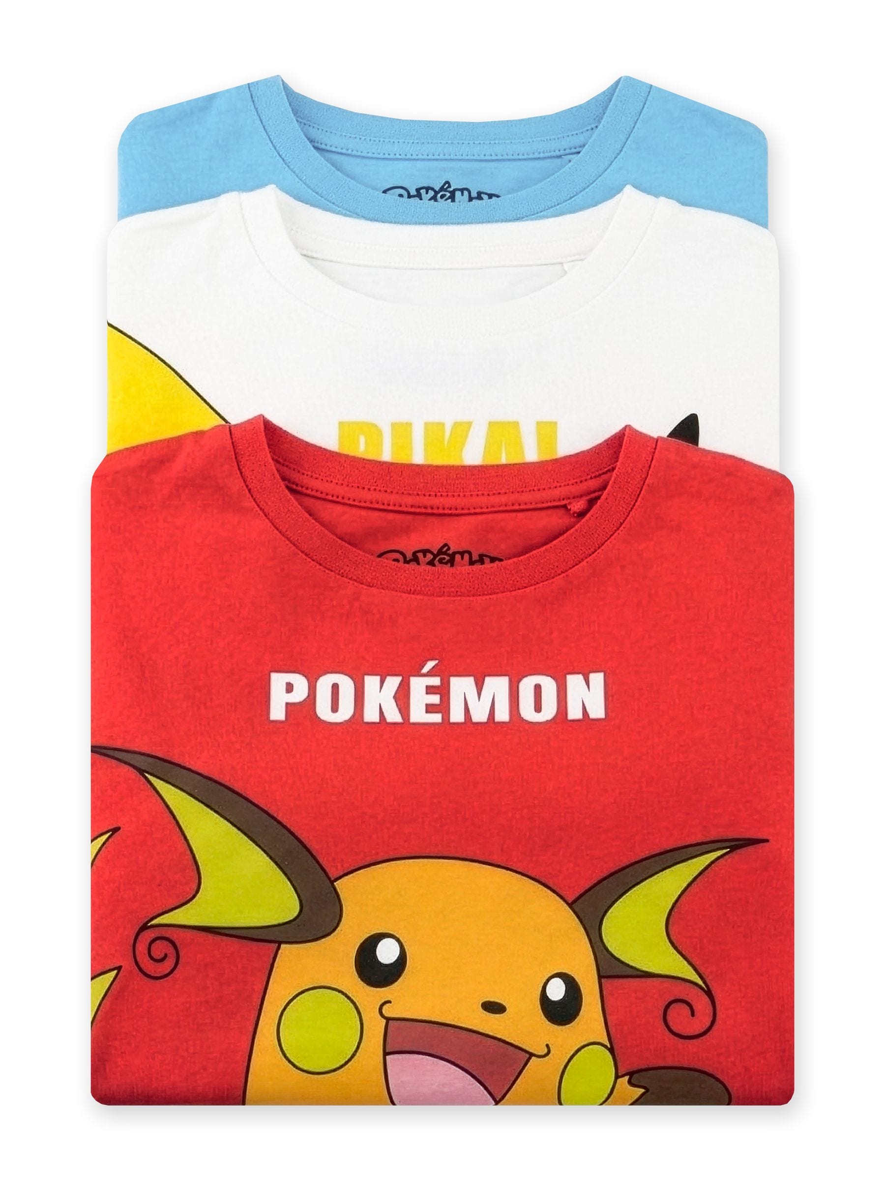 Dsiney Kidz - Character Blue Pokemon T-Shirts 3 Pack Pikachu, Raichu And Mewtwo image 6