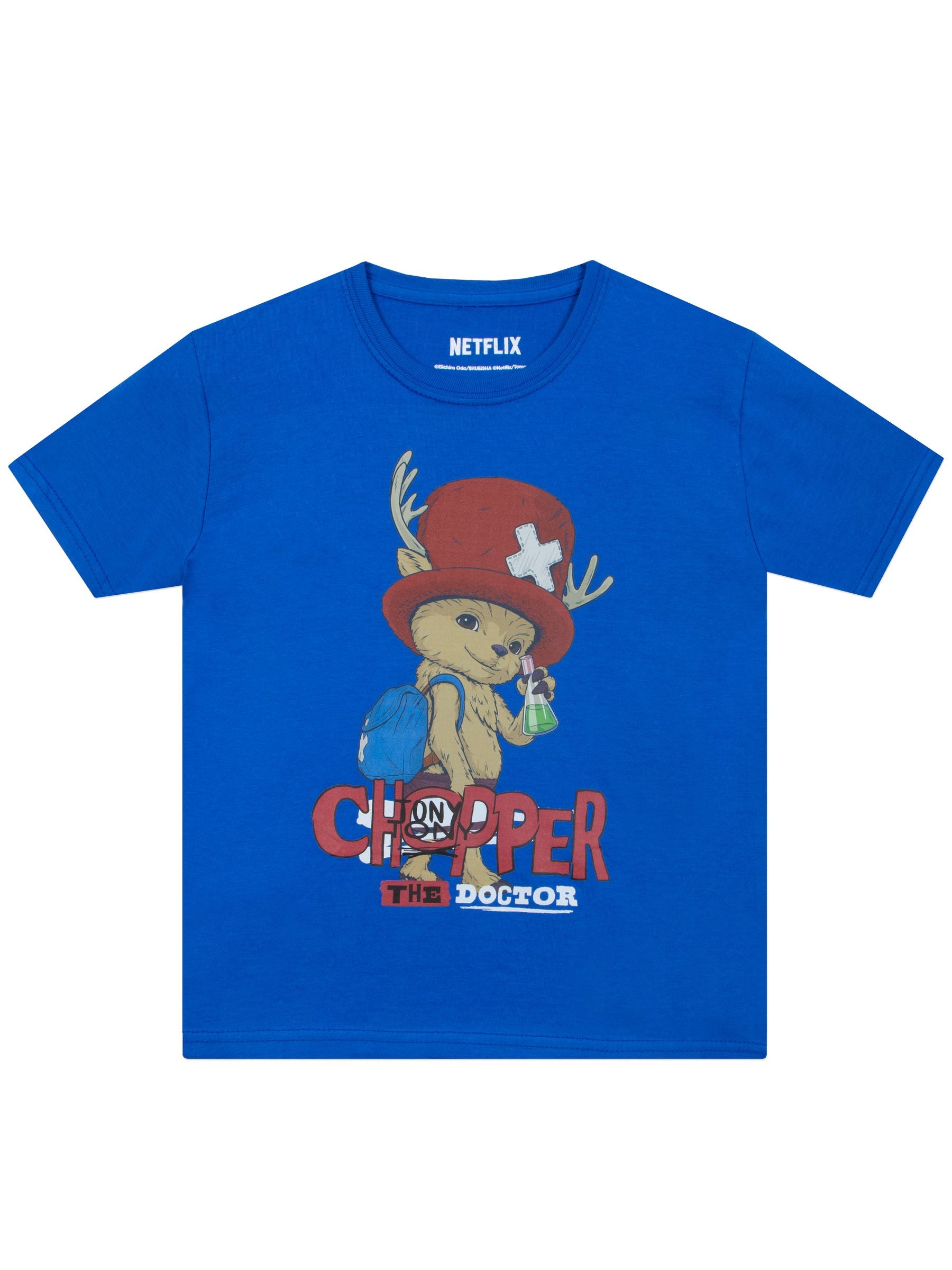 Character Blue One Piece Chopper T-Shirt image 1