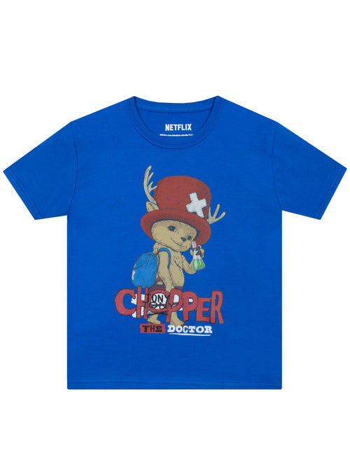 Character Blue One Piece Chopper T-Shirt image 1