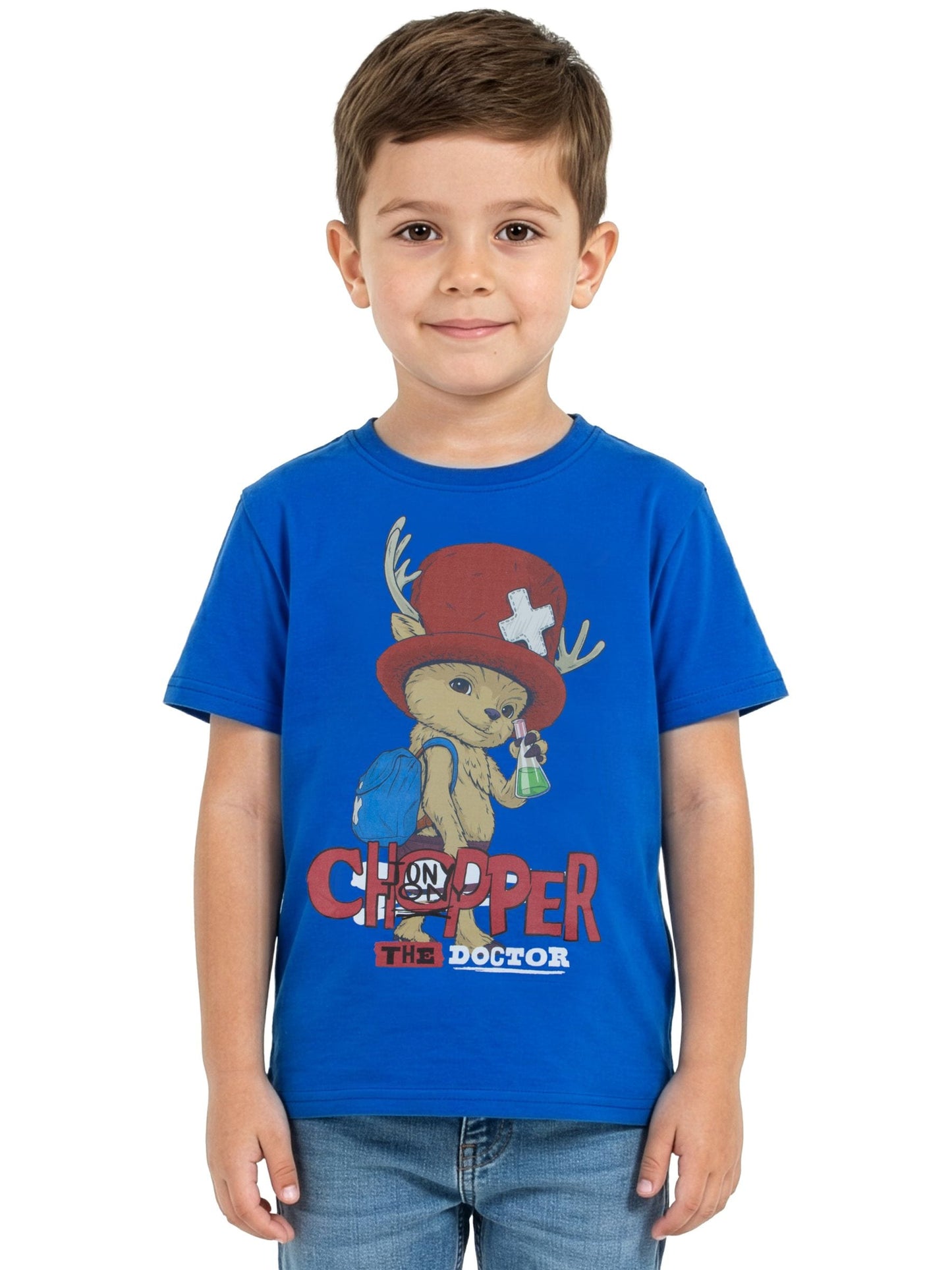 Character Blue One Piece Chopper T-Shirt image 2