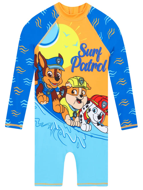 Character Blue PAW Patrol Surfsuit Chase, Rubble And Marshall Swimsuit image 1