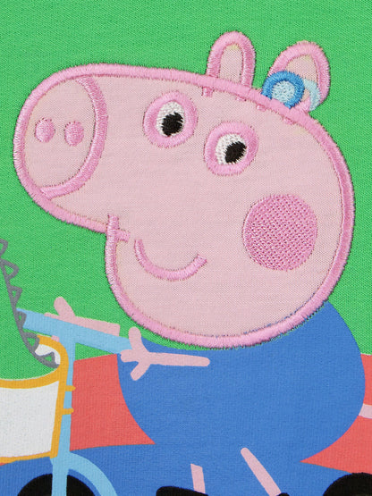 Dsiney Kidz - Character Green Peppa Pig Sweatshirt George, Peppa And Evie image 4