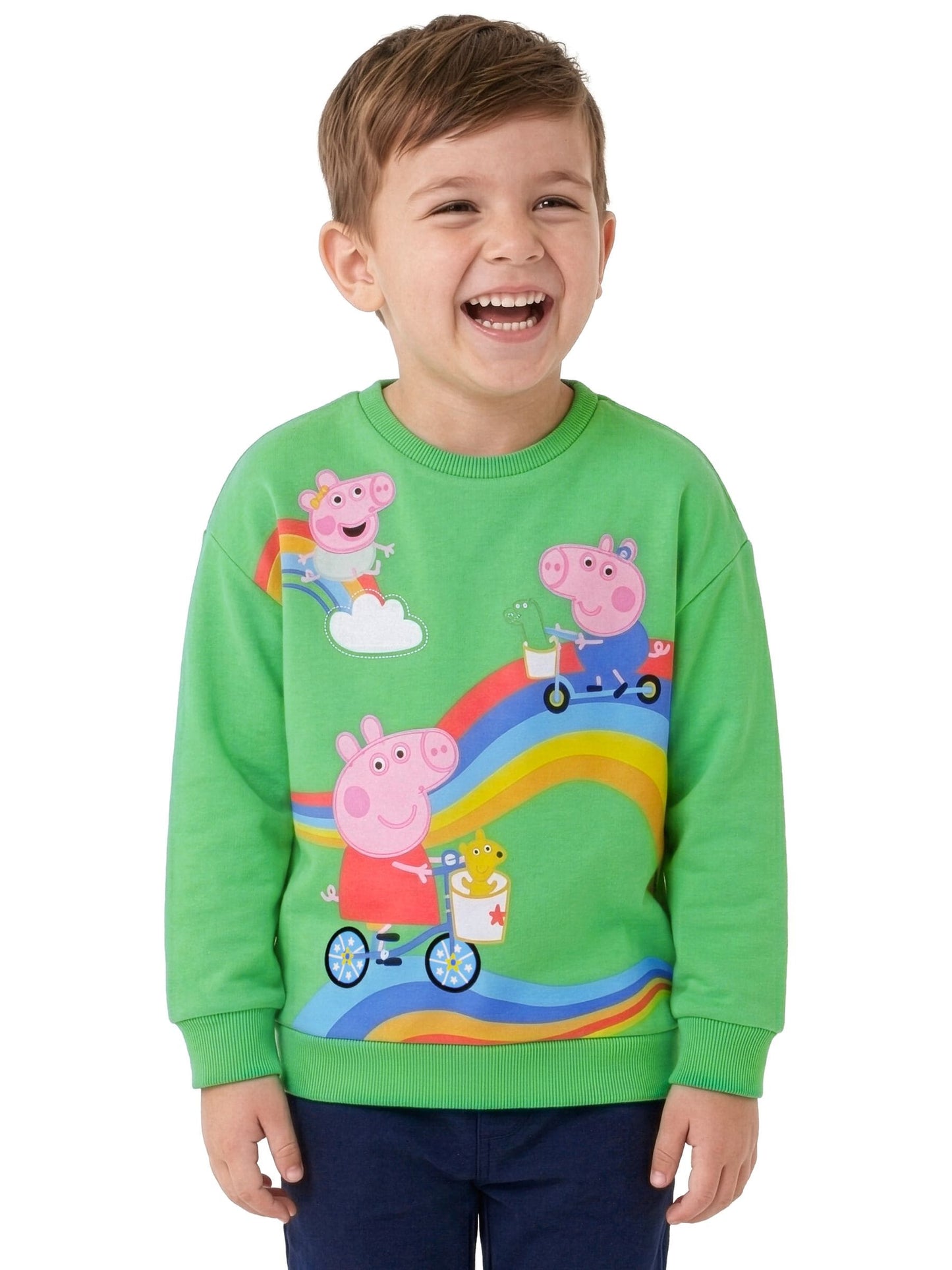 Dsiney Kidz - Character Green Peppa Pig Sweatshirt George, Peppa And Evie image 7