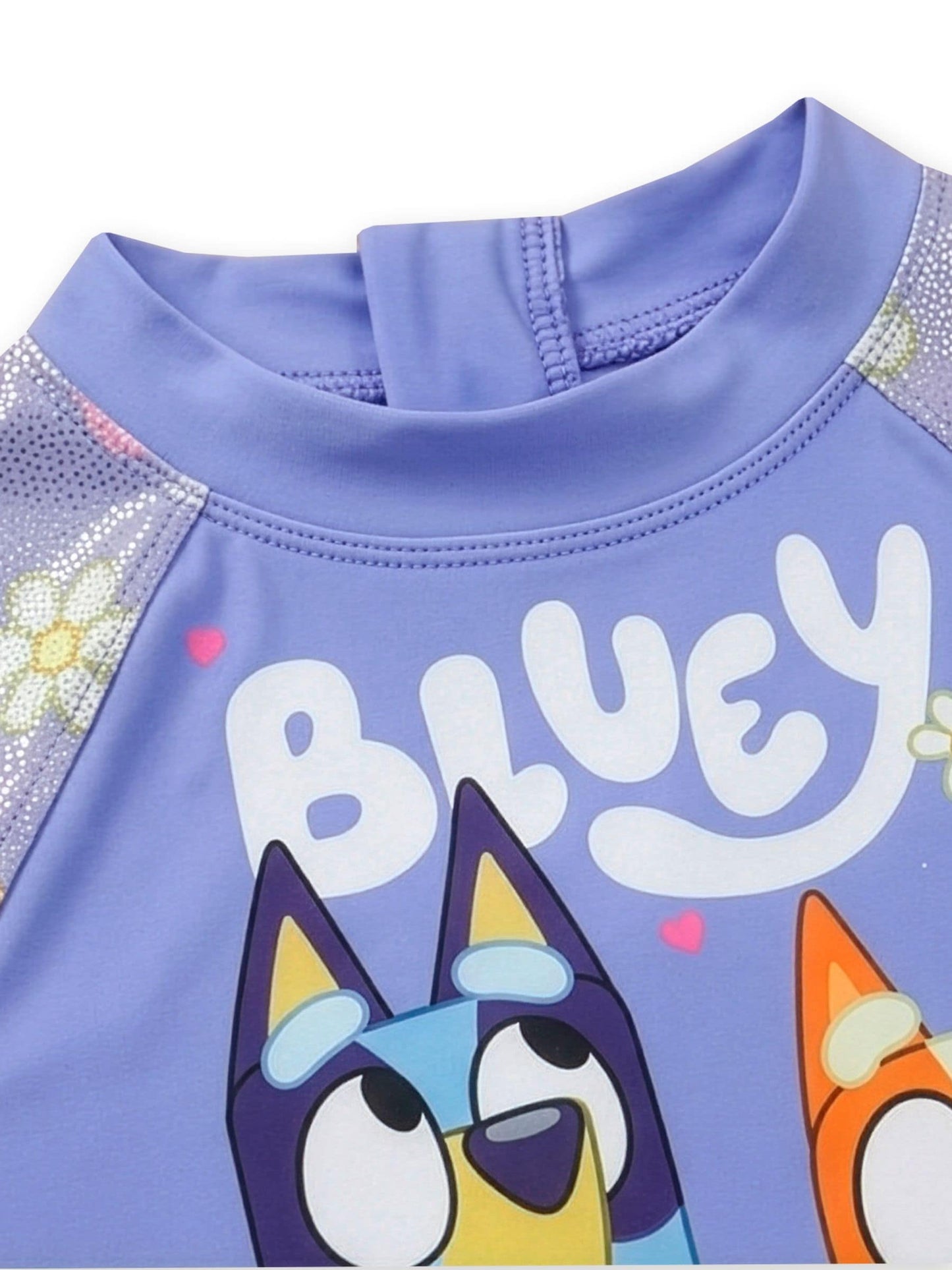 Character Purple Bluey And Bingo Long Sleeve Swimsuit With Frill Skirt image 4