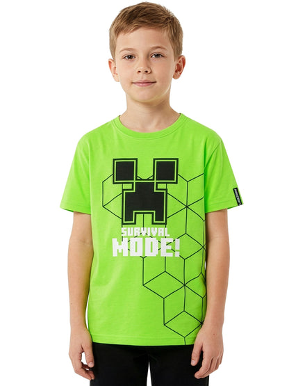 Dsiney Kidz - Character Green Minecraft Creeper T-Shirt Survival Mode image 6