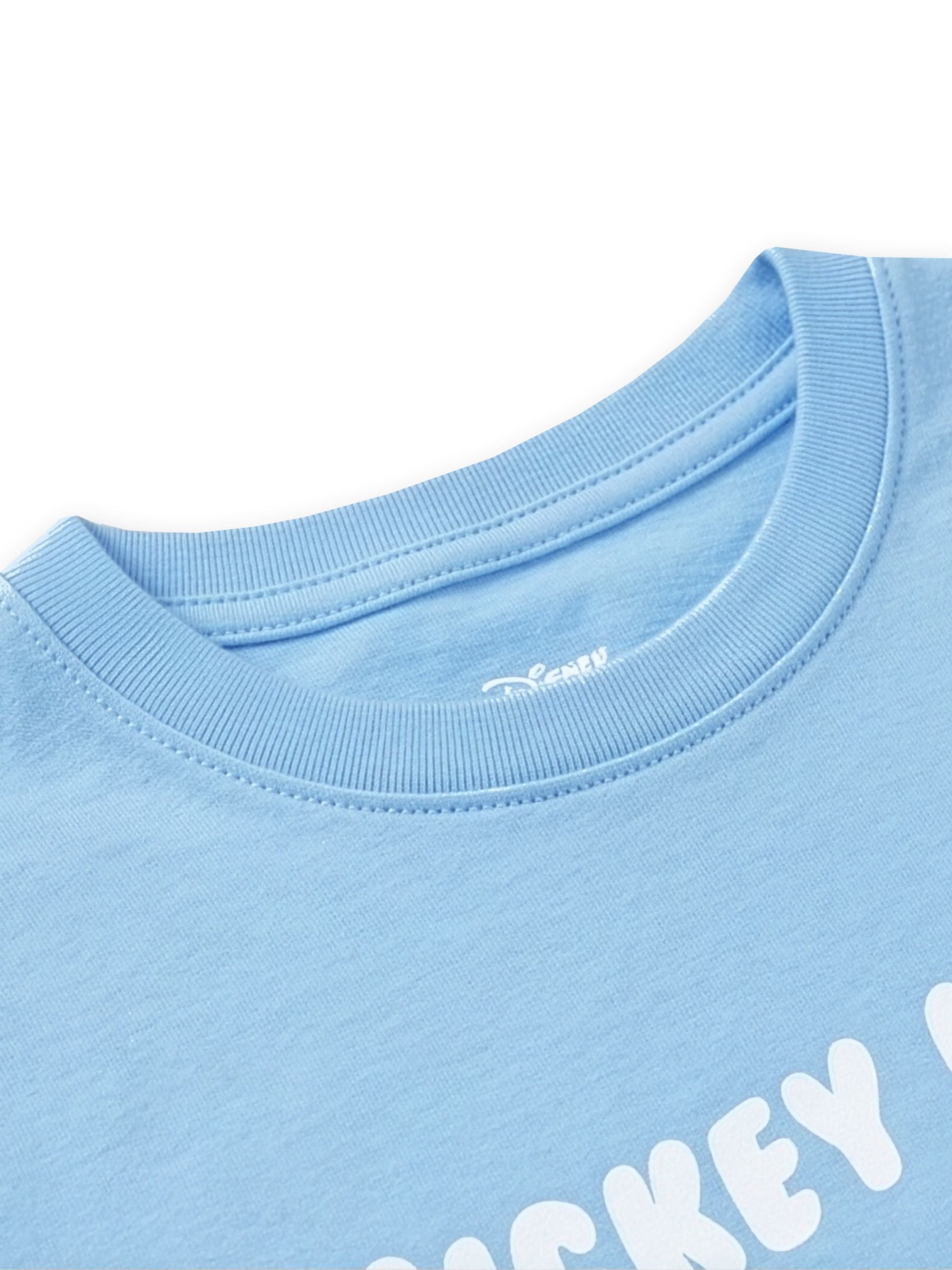 Character Blue Disney Mickey Mouse T-Shirt image 4
