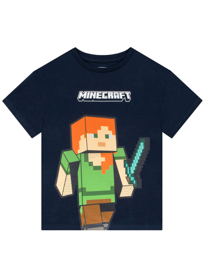 Dsiney Kidz - Character Green Minecraft T-Shirts 3 Pack Steve And Creeper image 4