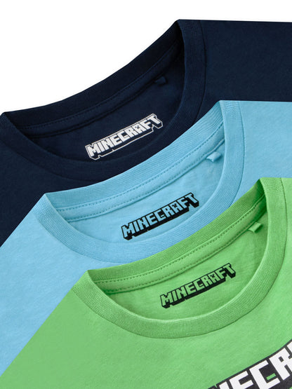 Dsiney Kidz - Character Green Minecraft T-Shirts 3 Pack Steve And Creeper image 5