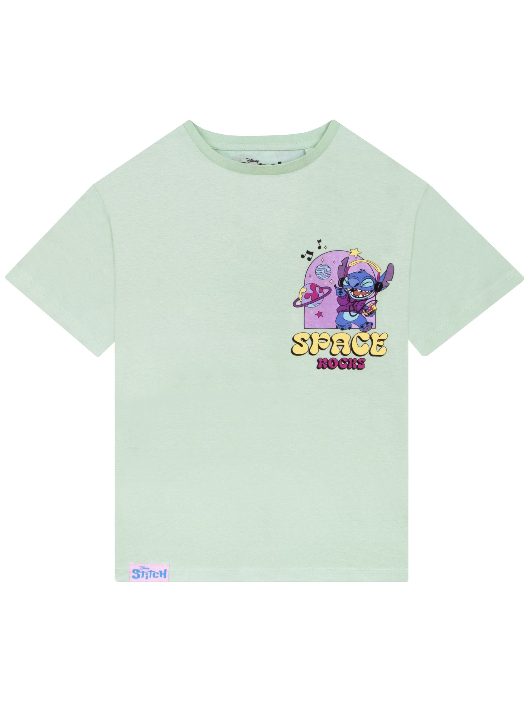 Dsiney Kidz - Character Green Disney Lilo And Stitch T-Shirt Space Rocks image 2