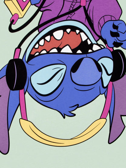 Dsiney Kidz - Character Green Disney Lilo And Stitch T-Shirt Space Rocks image 5