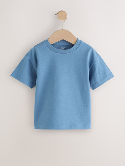 Dsiney Kidz - Navy/Grey/Blue/White Short Sleeve T-Shirts 5 Pack (3mths-7yrs) image 4