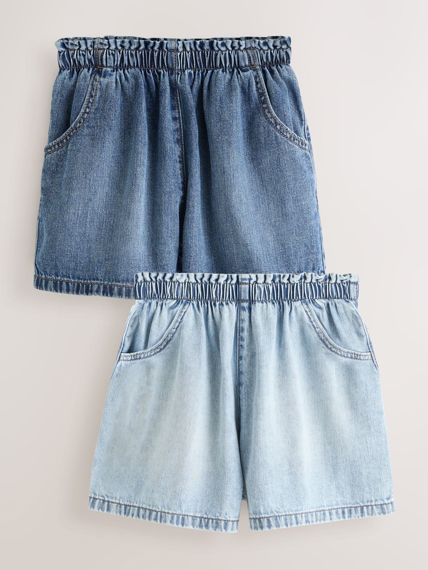 Dsiney Kidz - Light Wash / Mid Wash Denim Pullon Shorts 2 Pack (3-16yrs) image 1
