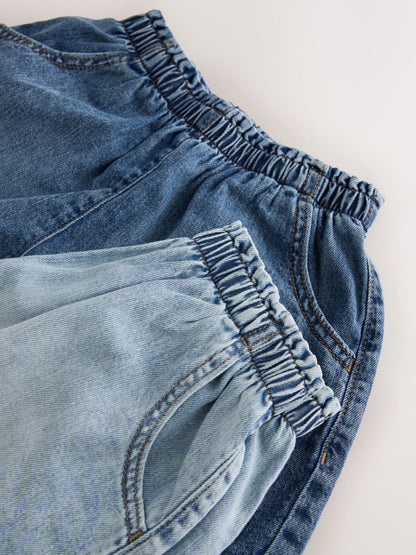 Dsiney Kidz - Light Wash / Mid Wash Denim Pullon Shorts 2 Pack (3-16yrs) image 6