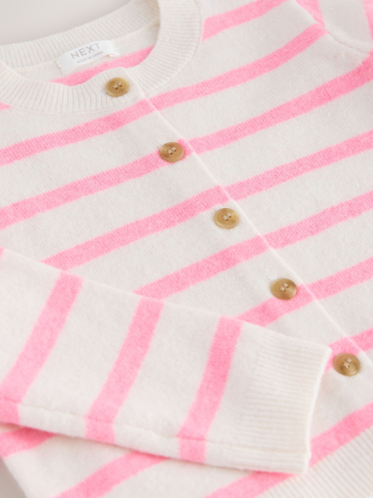 Dsiney Kidz - Ecru Pink stripe Knit Cardigan (3mths-7yrs) image 6