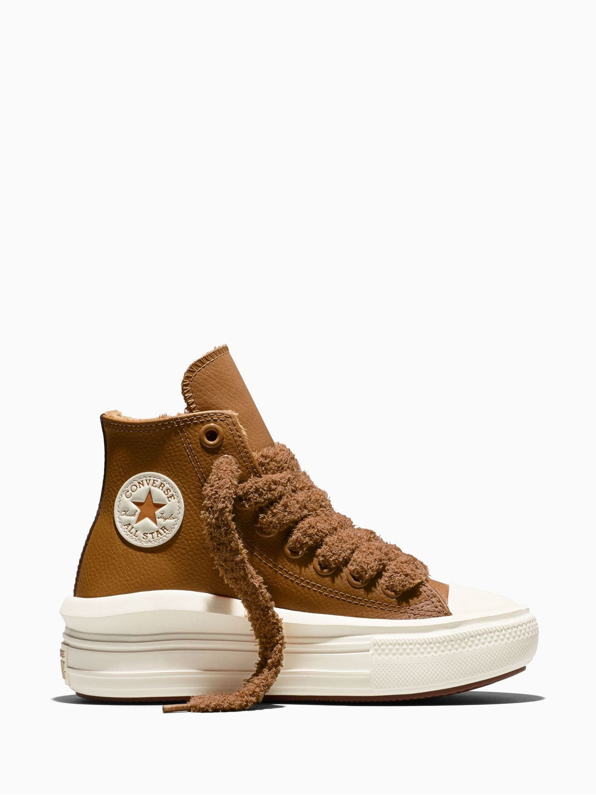 Converse Brown Chuck Taylor All Star Move Platform Cosy Leather High - image 1