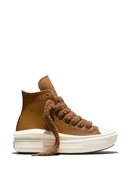 Converse Brown Chuck Taylor All Star Move Platform Cosy Leather High - image 2