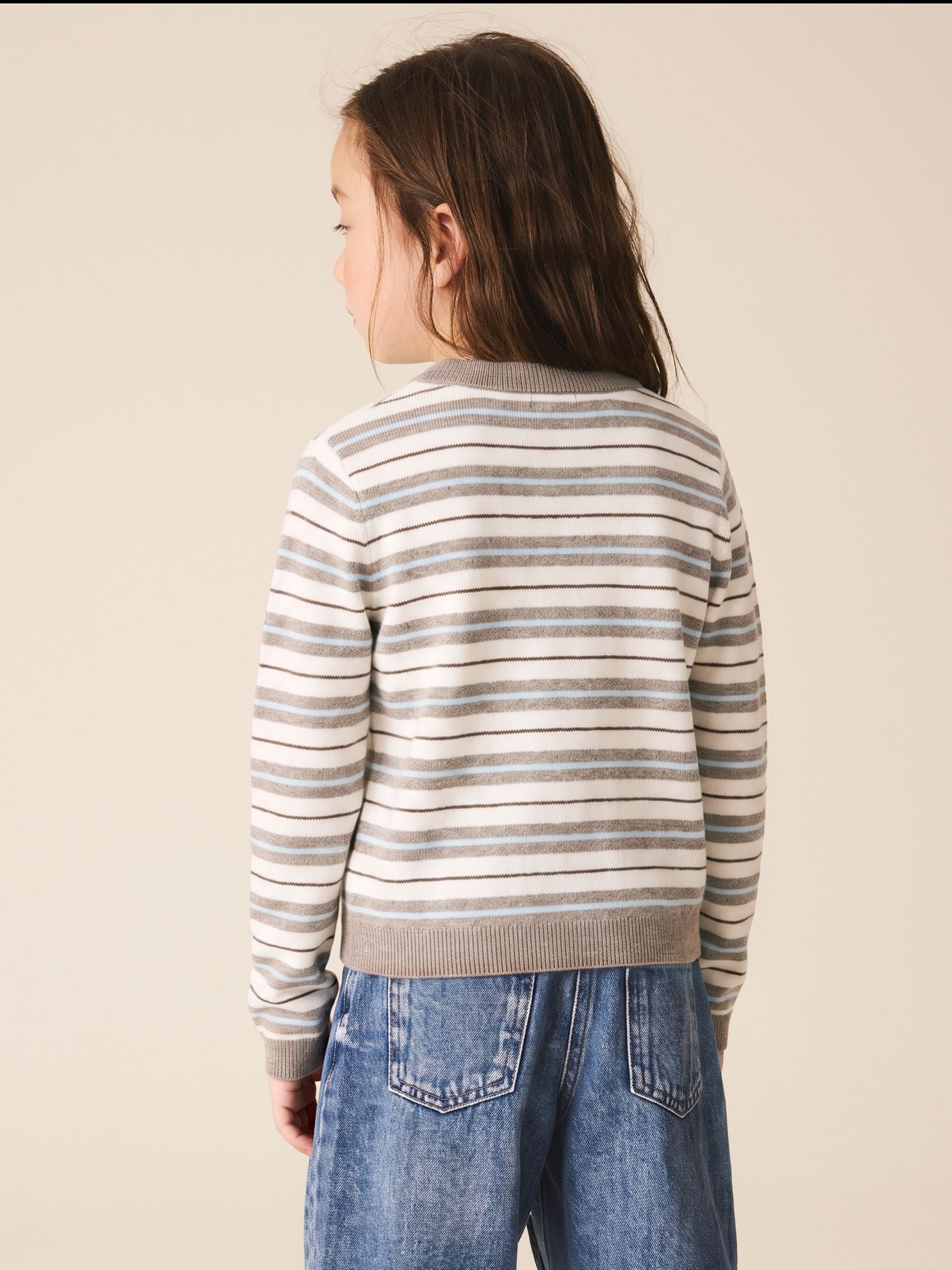 Dsiney Kidz - Neutral Stripe Knit Cardigan (3-16yrs) image 2