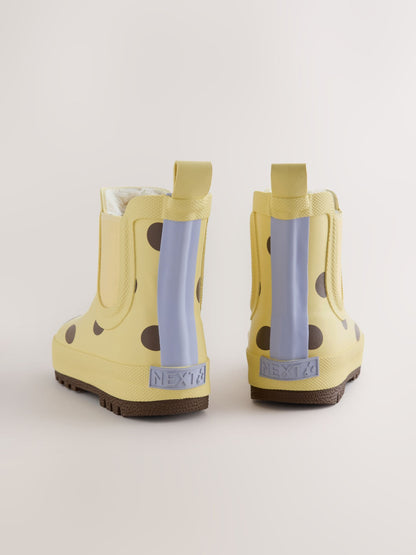 Dsiney Kidz - Yellow Polka Dot Chelsea Wellies image 4