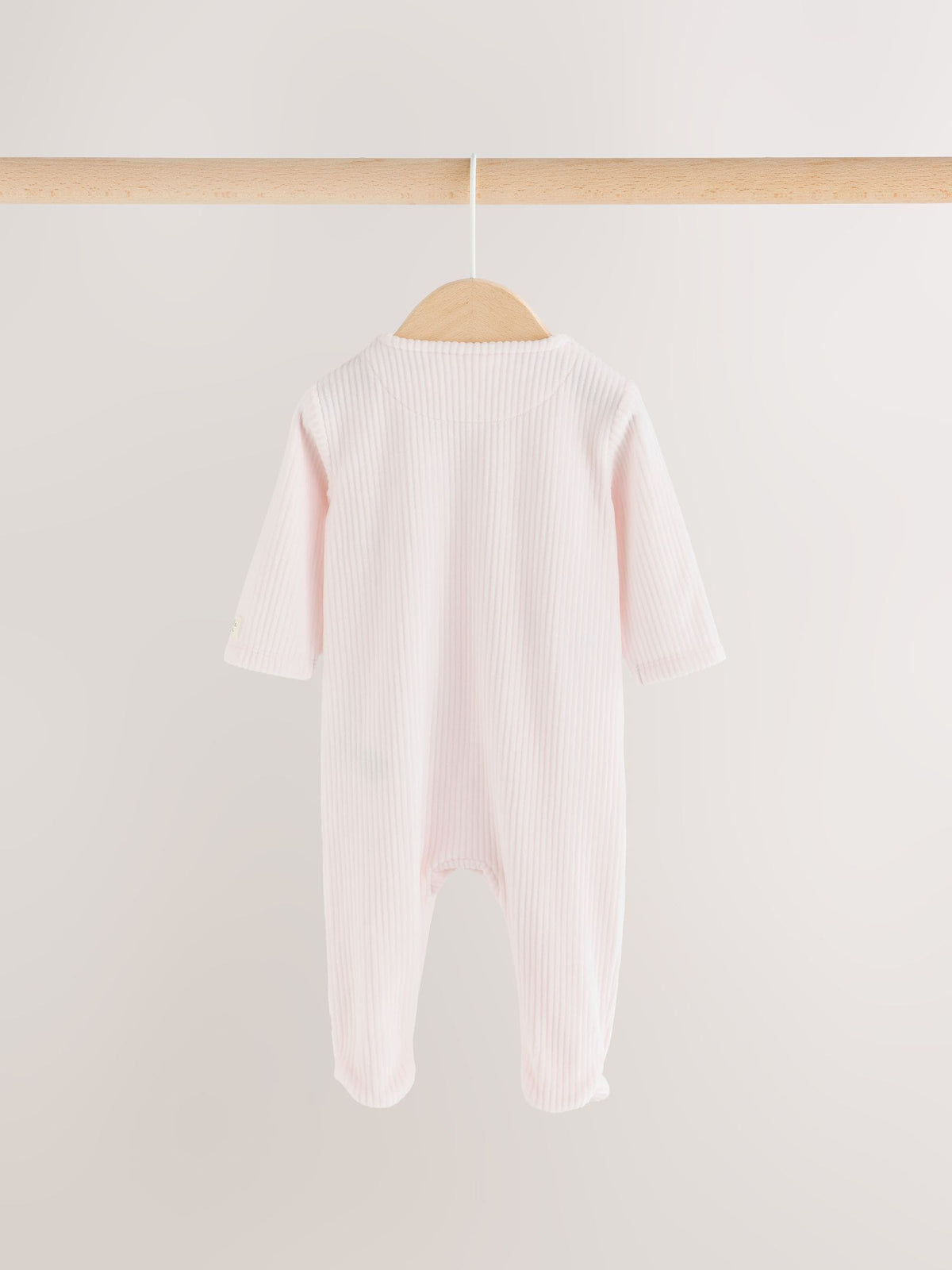 Pink Heart Velour Two Way Zip Baby Sleepsuit 2 Pack - image 10
